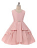 V Neck Satin Wedding Party Dress Flower Girl Dress